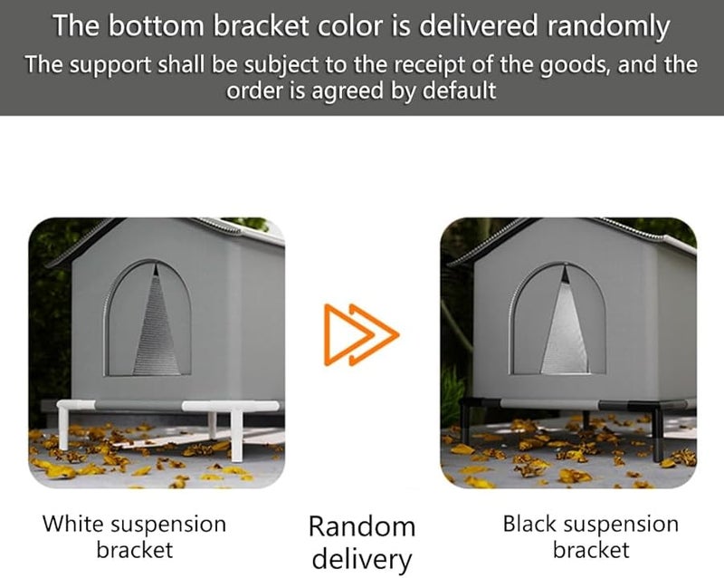 مأوى خيمة القط الأزرق مقاوم للعوامل الجوية فسيح 42x42x42 سم للقطط الضالة في الهواء الطلق - Image 4